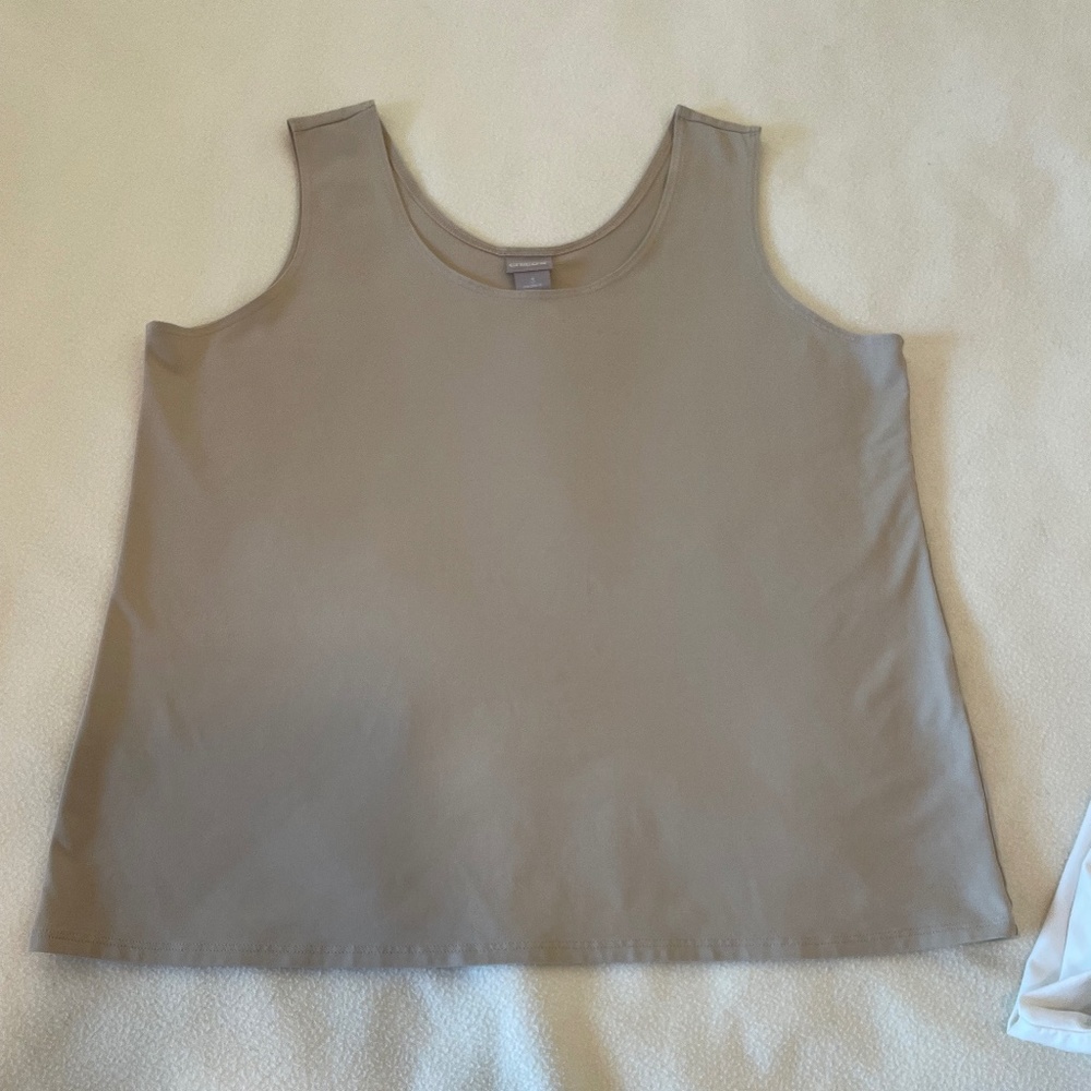 Chico's tan top.  Chico's size 3